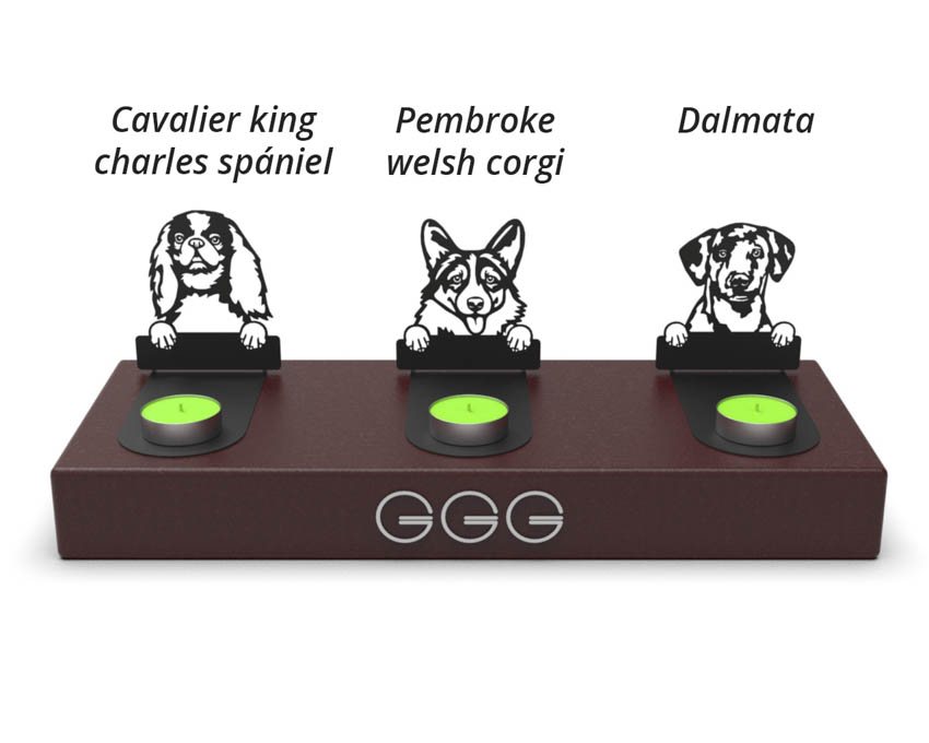 GGG ART, Kutya portré gyertyatartó