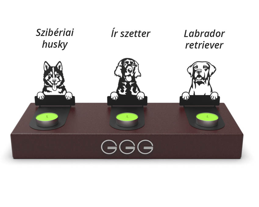 GGG ART, Kutya portré gyertyatartó