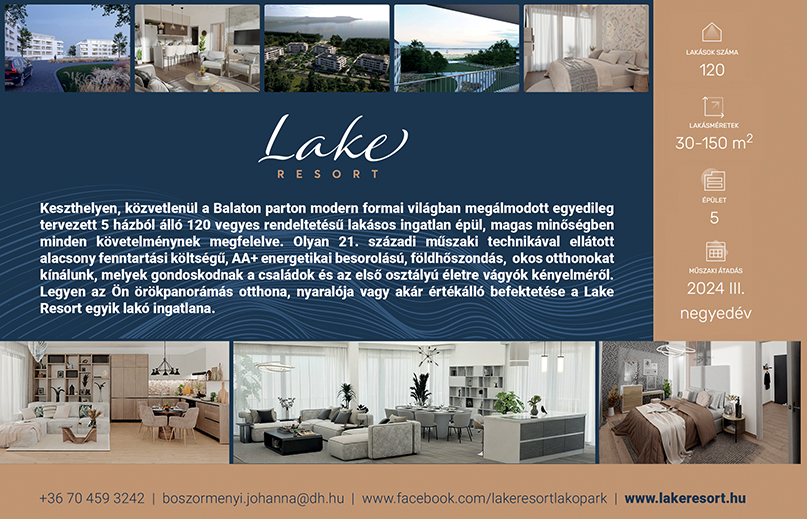 Lake Resort Lakópark prémium kategóriás, vízparti lakások